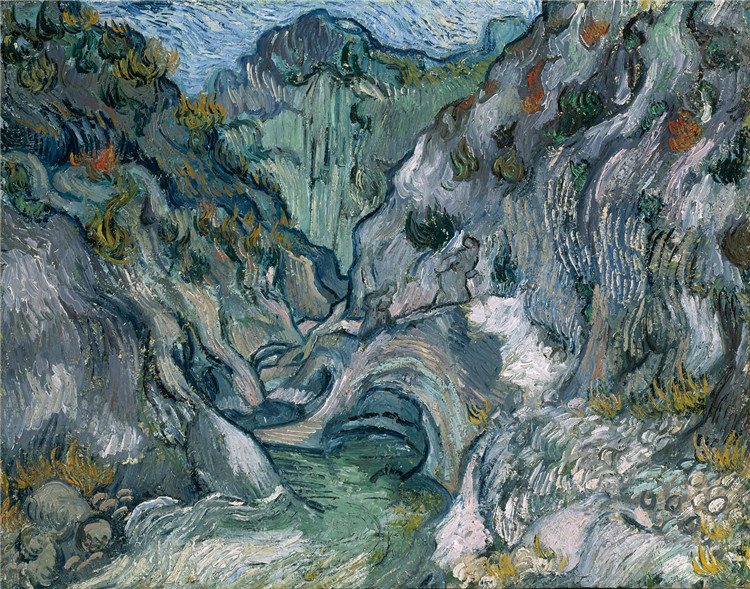 Les Peiroulets Ravine 2 Vincent Willem Van Gogh Oil Painting